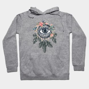 Eye Flowers Design, Dreamcatcher, Beautiful Flowers Hoodie